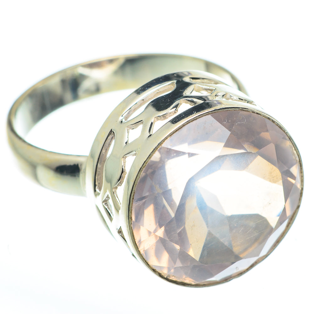 Rose Quartz Rings handcrafted by Ana Silver Co - RING61618