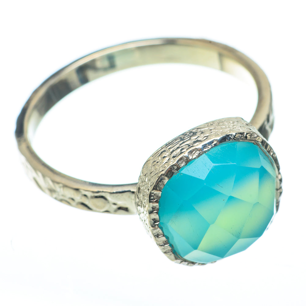 Aqua Chalcedony Rings handcrafted by Ana Silver Co - RING61727