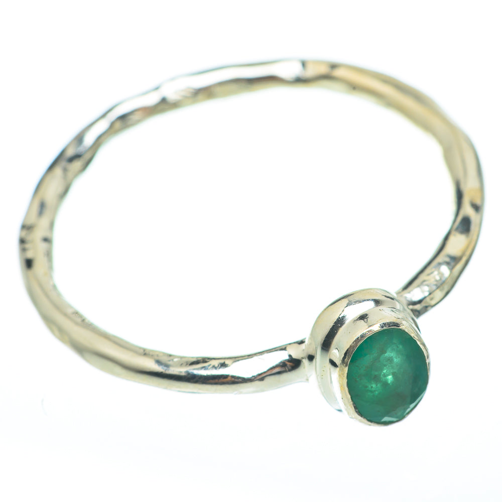 Zambian Emerald Rings handcrafted by Ana Silver Co - RING61814