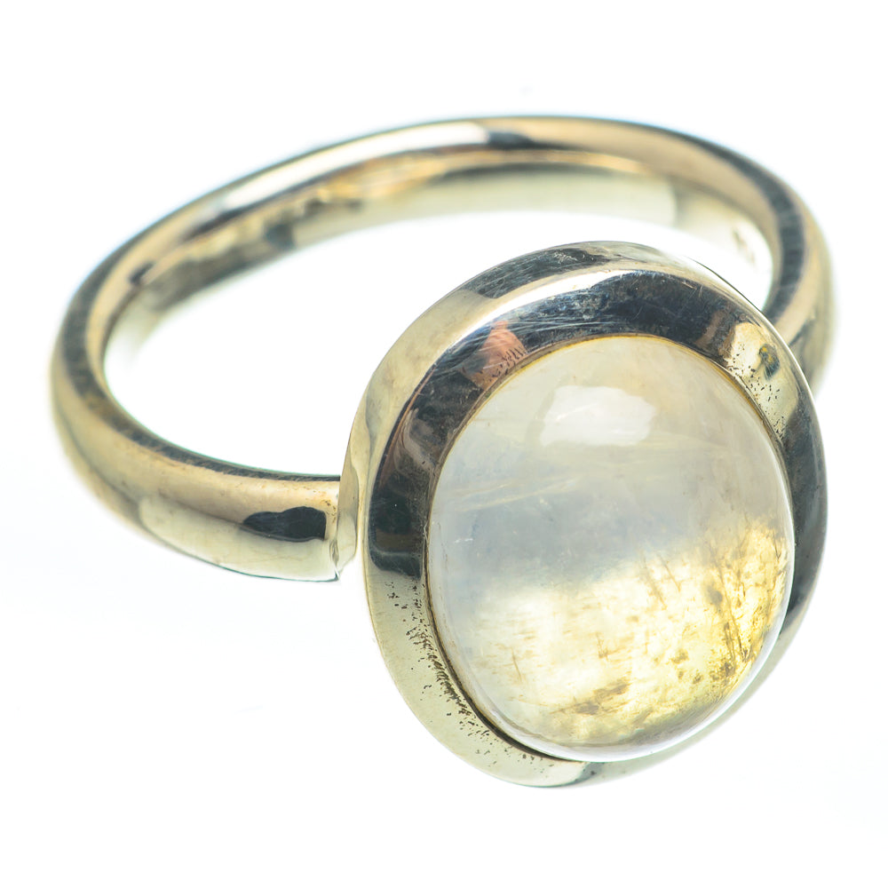 Rainbow Moonstone Rings handcrafted by Ana Silver Co - RING61826