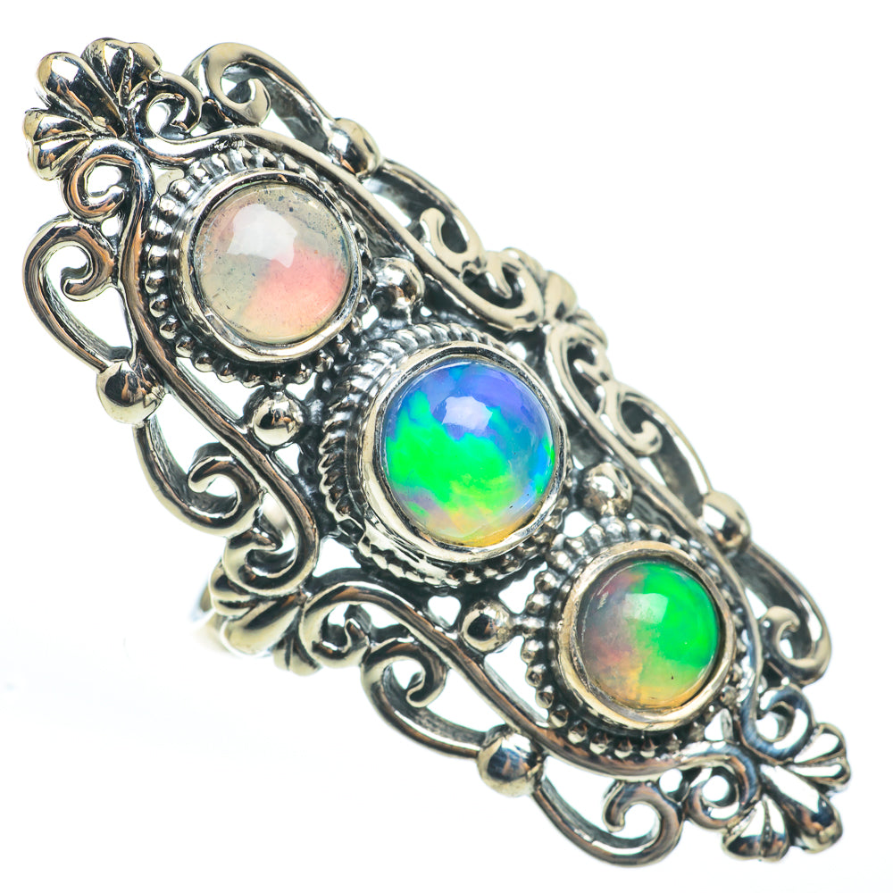 Ethiopian Opal Rings handcrafted by Ana Silver Co - RING61866