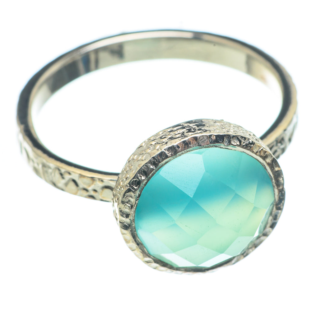 Aqua Chalcedony Rings handcrafted by Ana Silver Co - RING62147