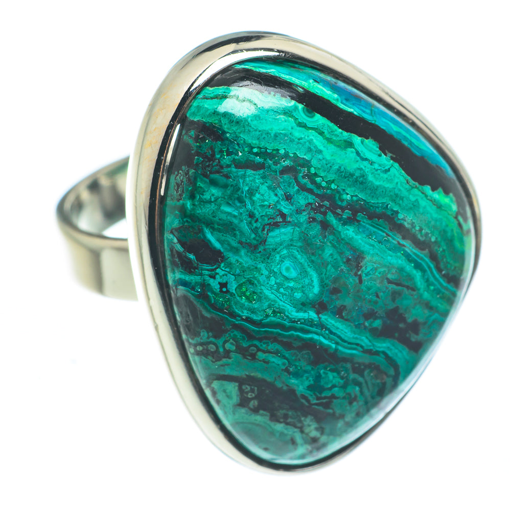 Malachite In Chrysocolla Rings handcrafted by Ana Silver Co - RING62357