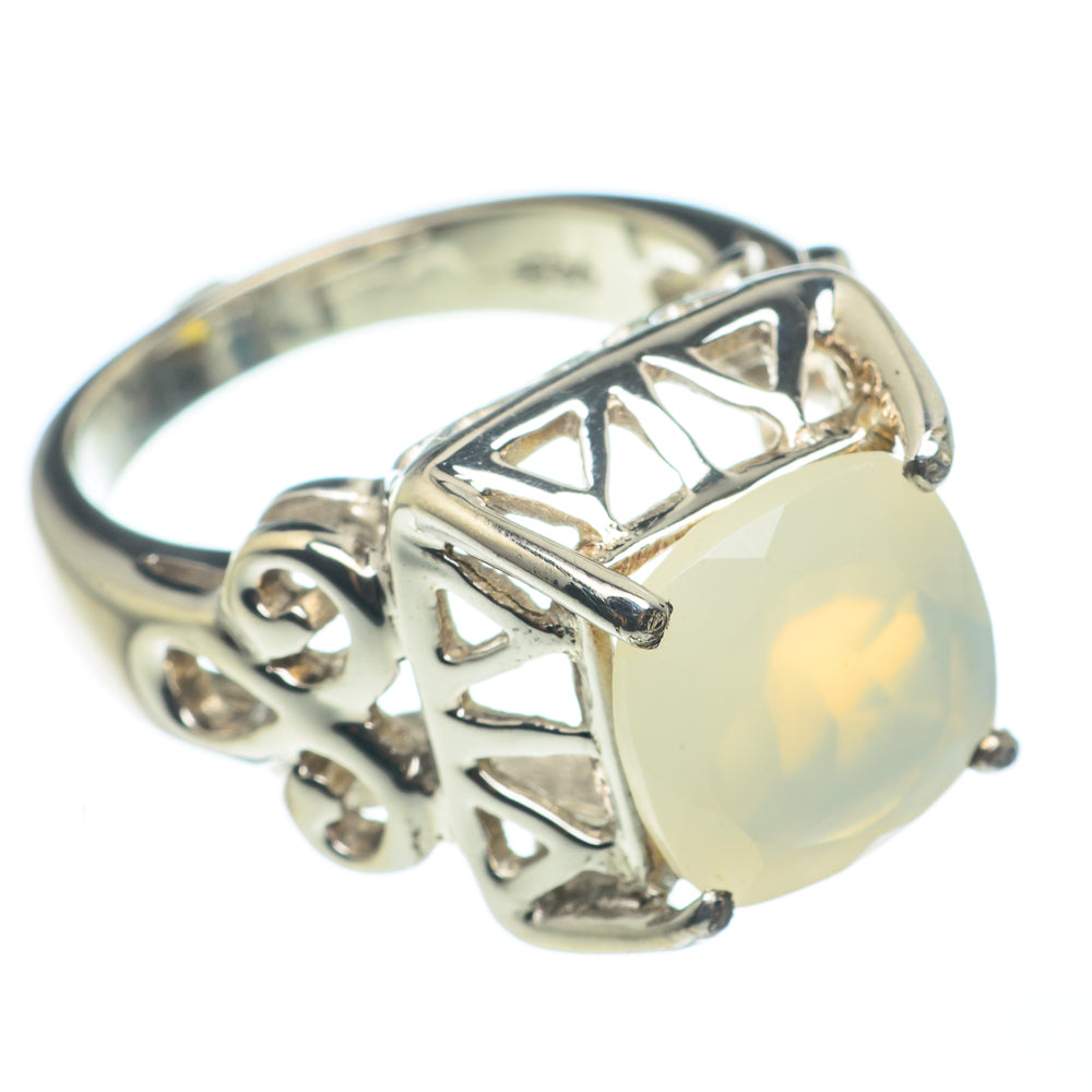 Rainbow Moonstone Rings handcrafted by Ana Silver Co - RING62415