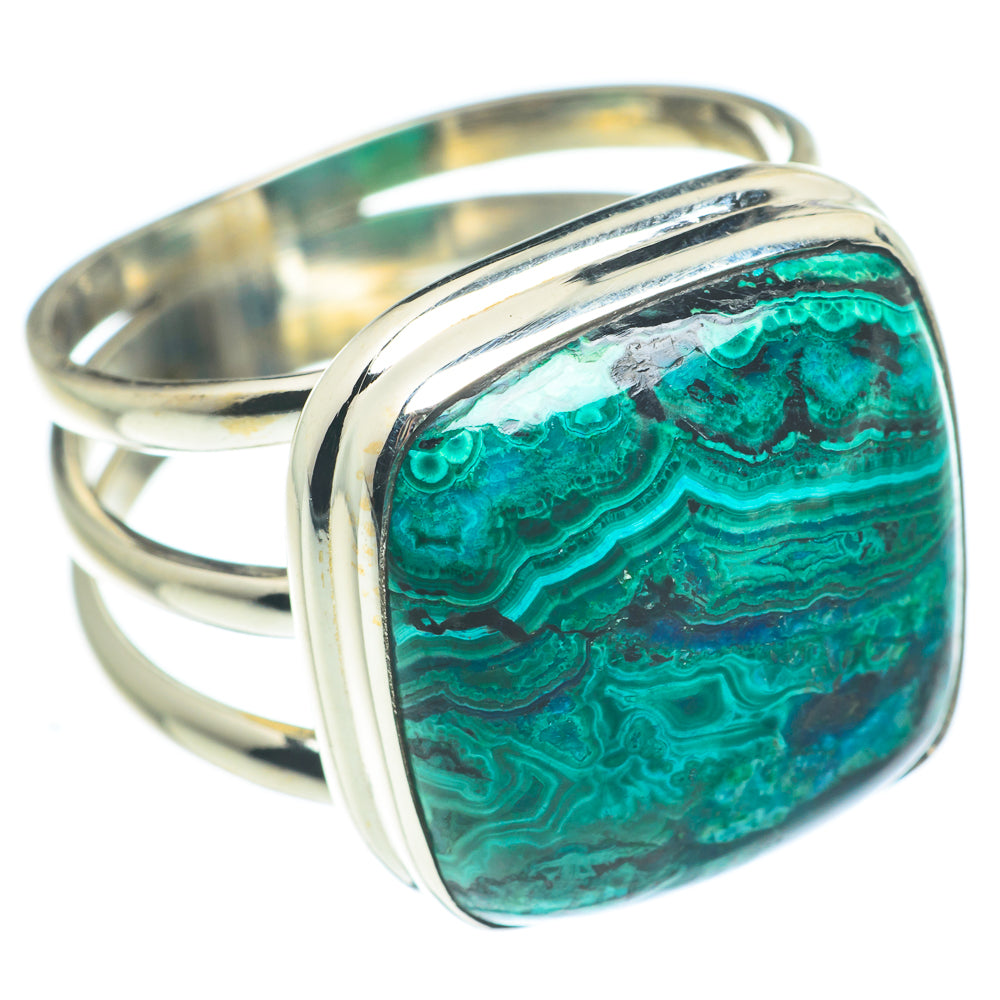 Malachite In Chrysocolla Rings handcrafted by Ana Silver Co - RING62519