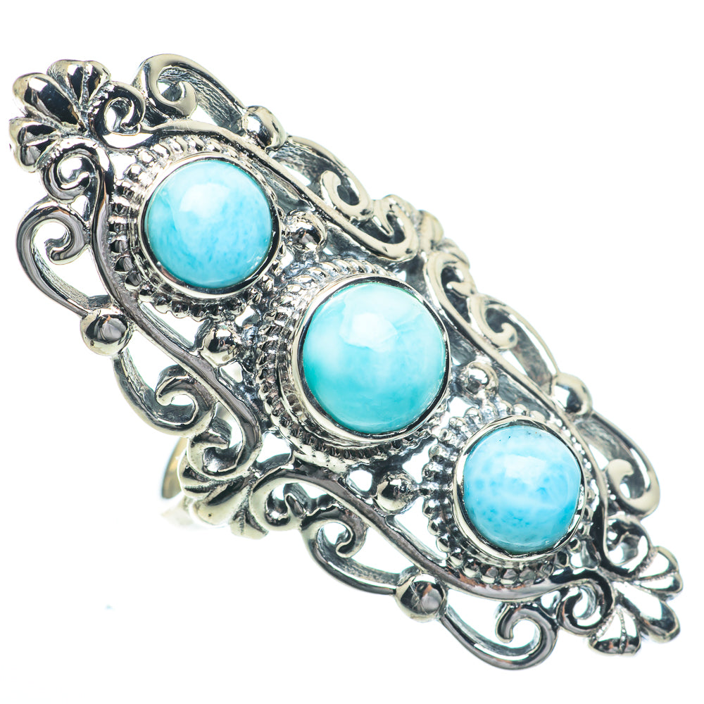 Larimar Rings handcrafted by Ana Silver Co - RING63056