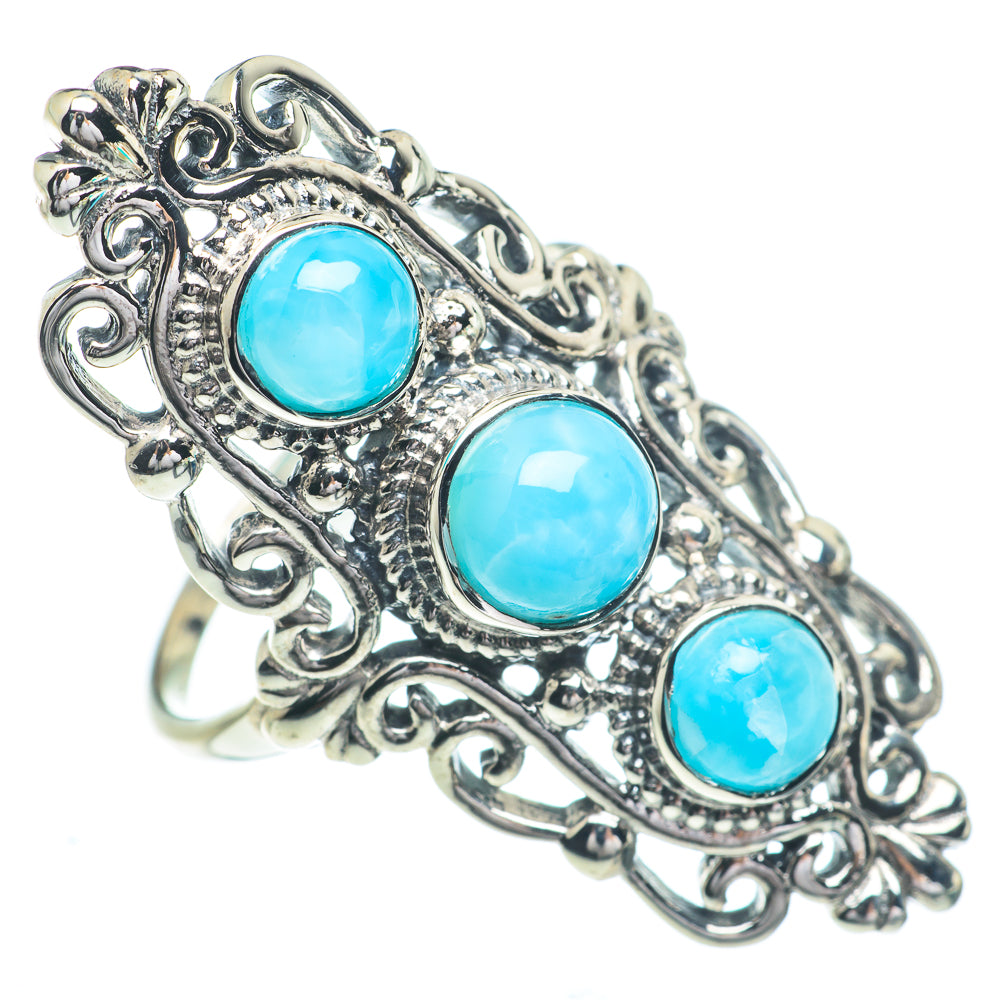 Larimar Rings handcrafted by Ana Silver Co - RING63087