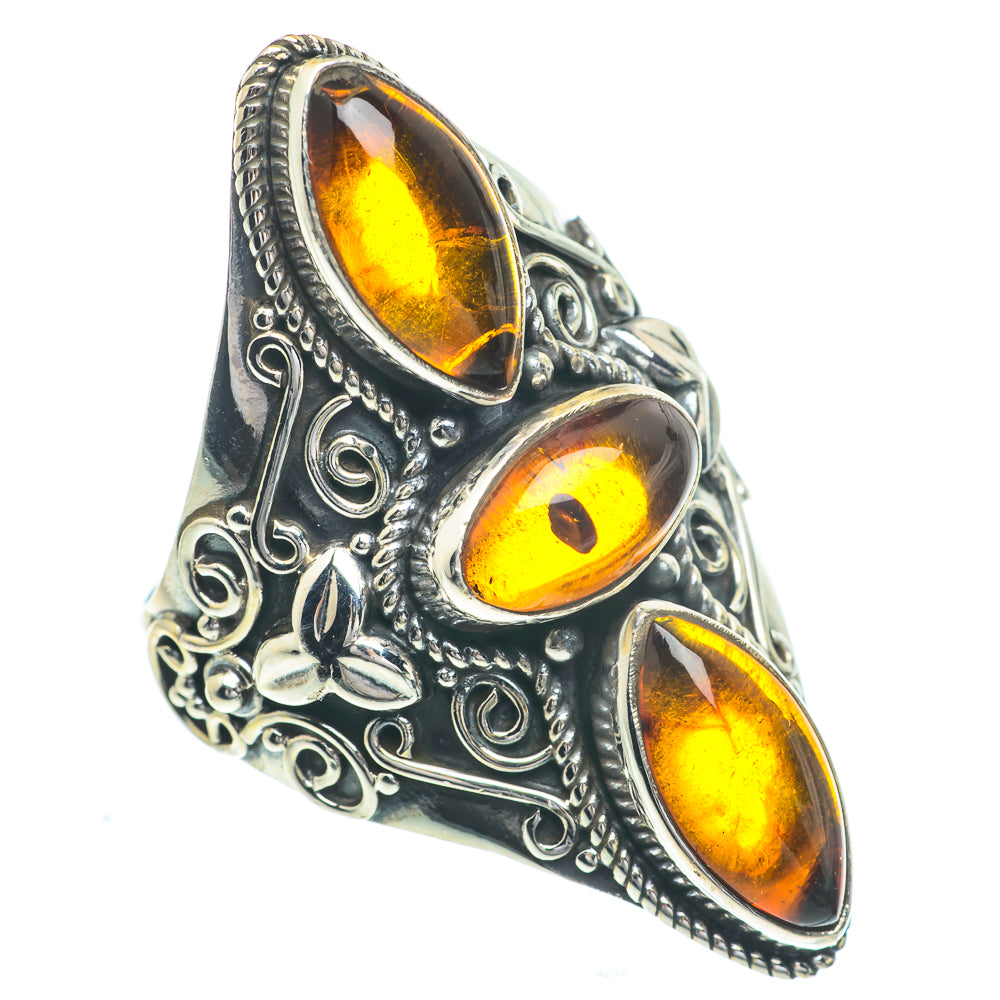 Baltic Amber Rings handcrafted by Ana Silver Co - RING63099