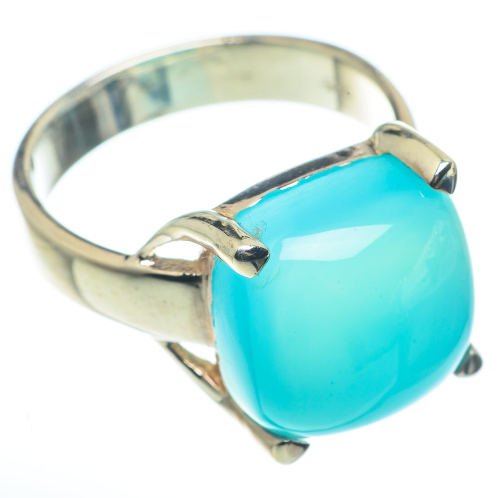 Aqua Chalcedony Rings handcrafted by Ana Silver Co - RING63361