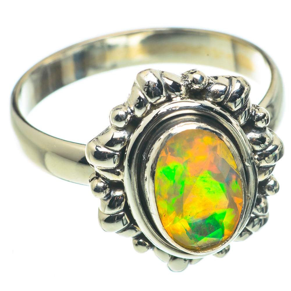 Ethiopian Opal Rings handcrafted by Ana Silver Co - RING63381