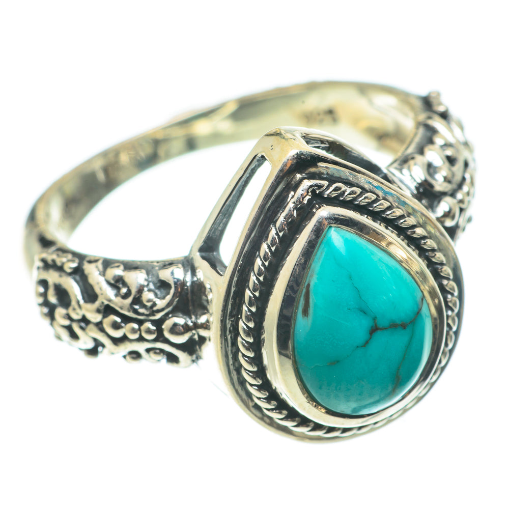 Tibetan Turquoise Rings handcrafted by Ana Silver Co - RING63469