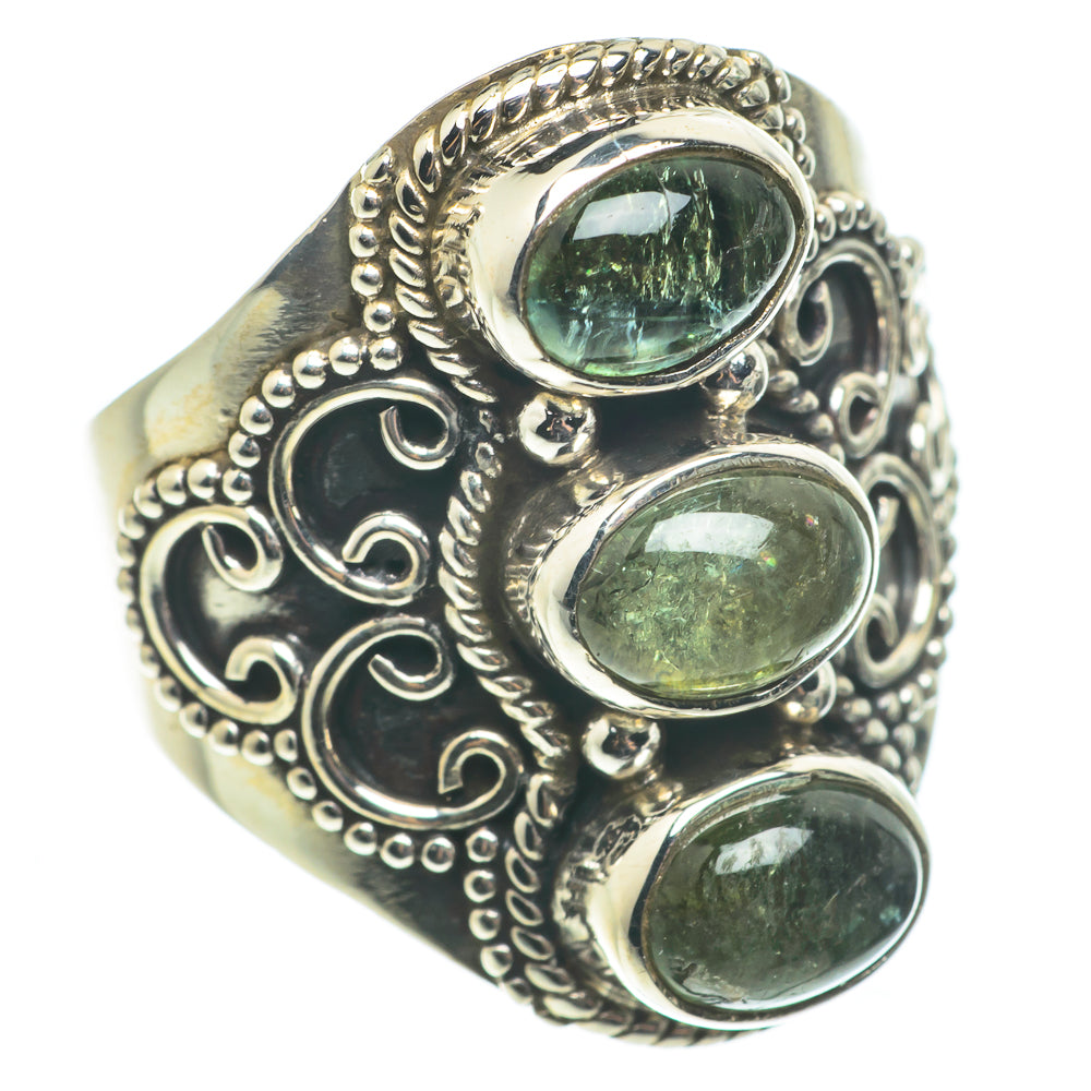 Green Tourmaline Rings handcrafted by Ana Silver Co - RING63470