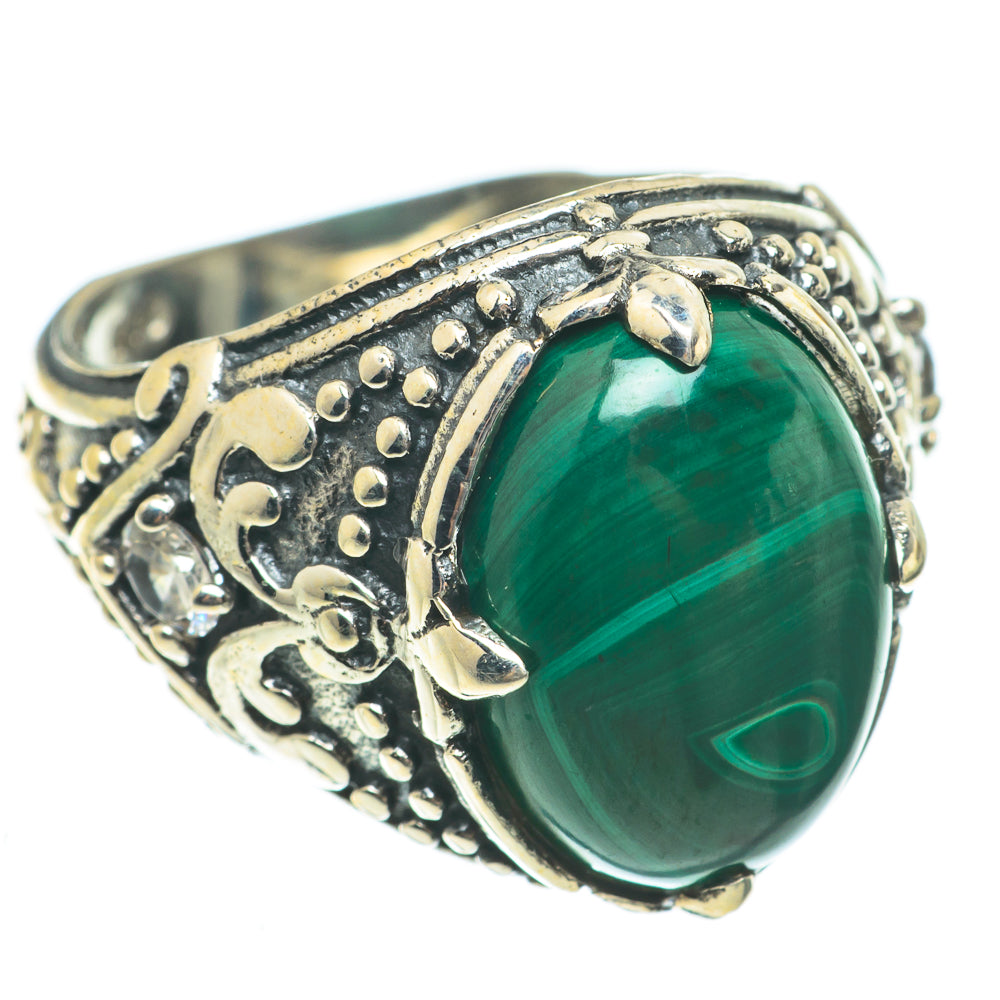 Malachite Rings handcrafted by Ana Silver Co - RING63673