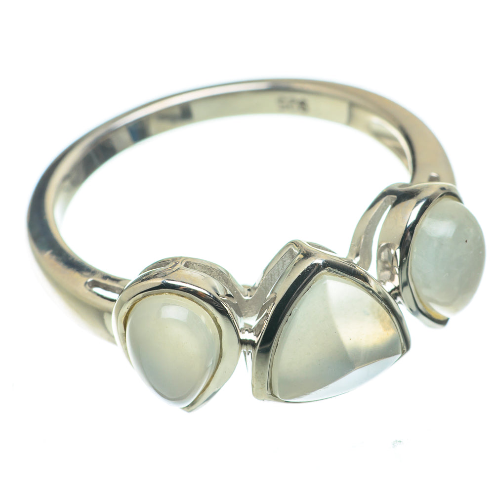 Rainbow Moonstone Rings handcrafted by Ana Silver Co - RING63948