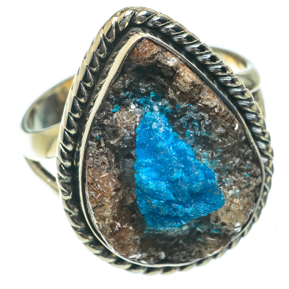 Cavansite Crystal Rings handcrafted by Ana Silver Co - RING63949