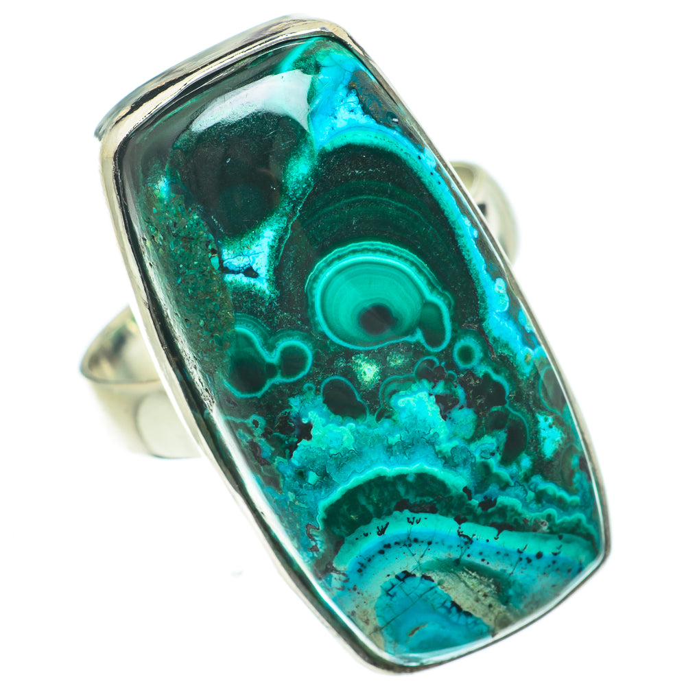 Malachite In Chrysocolla Rings handcrafted by Ana Silver Co - RING64113