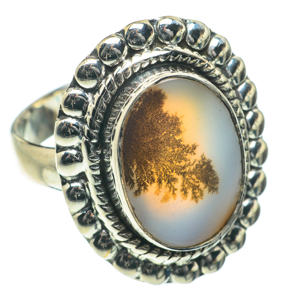 Scenic Dendritic Agate Rings handcrafted by Ana Silver Co - RING64317