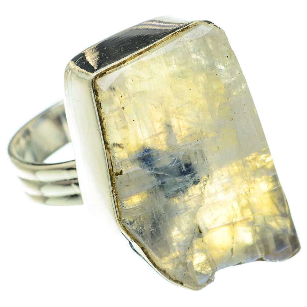 Rainbow Moonstone Rings handcrafted by Ana Silver Co - RING64342