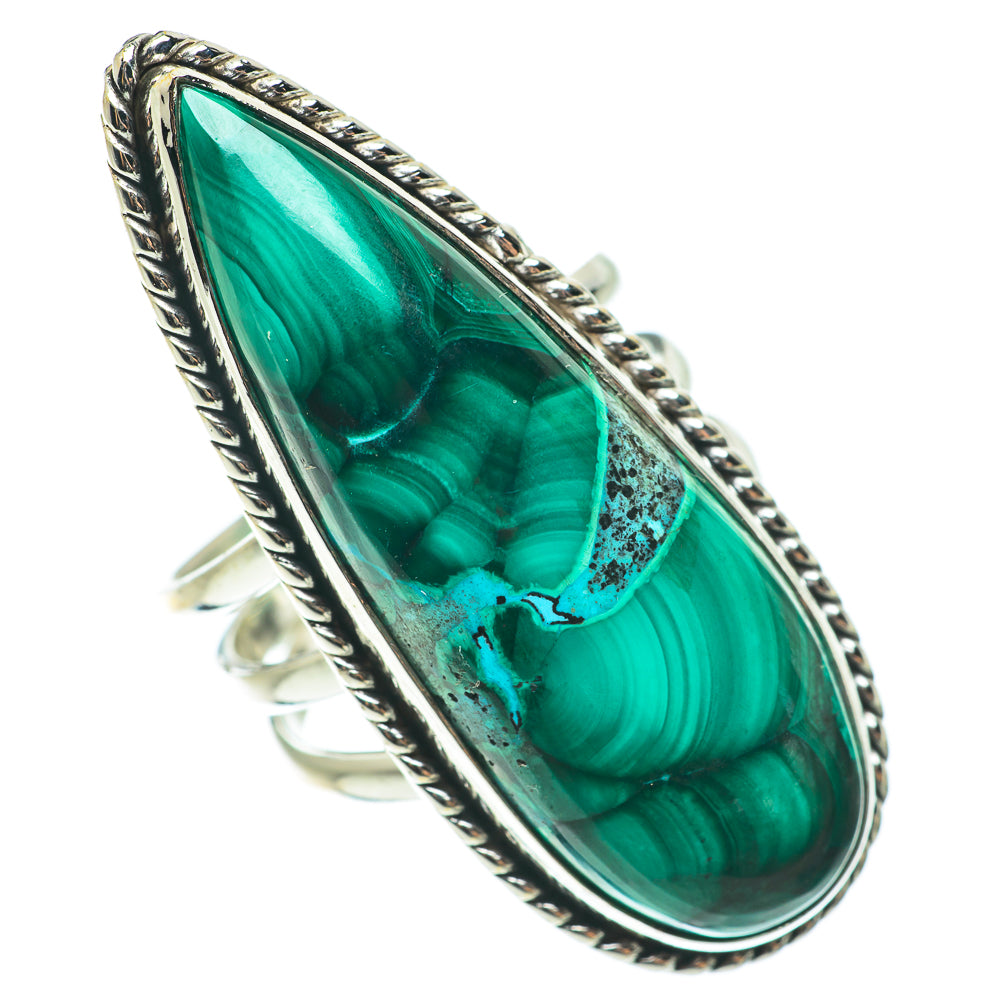 Malachite In Chrysocolla Rings handcrafted by Ana Silver Co - RING64354