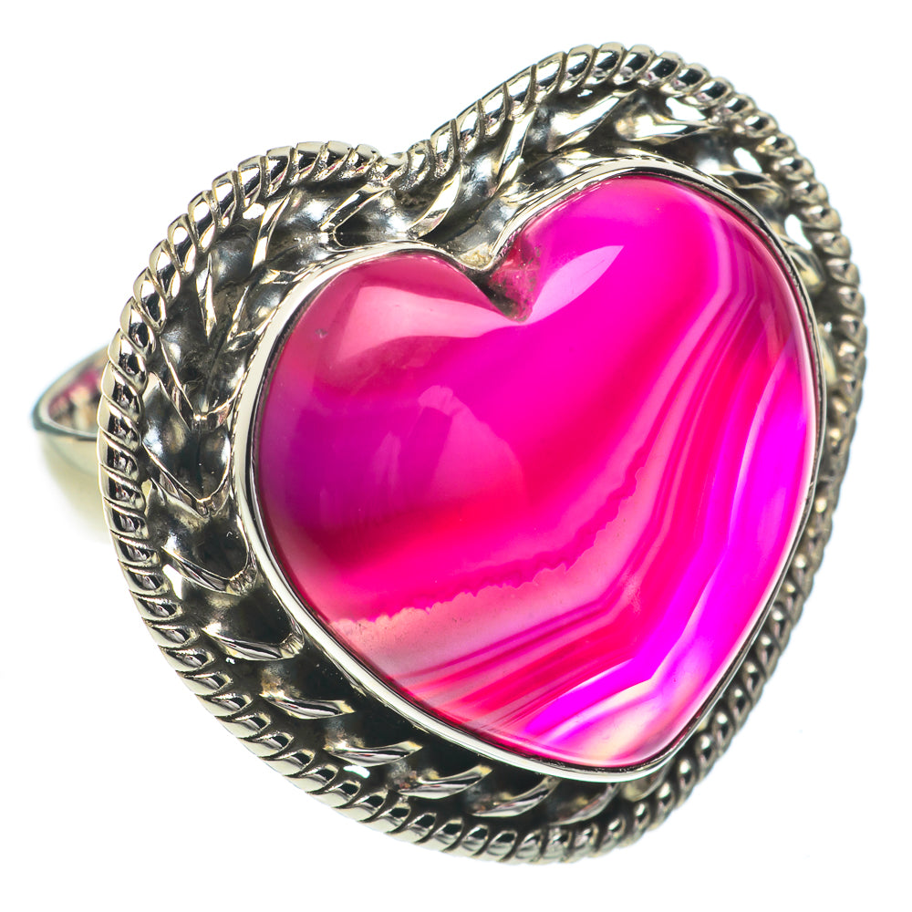 Pink Botswana Agate Rings handcrafted by Ana Silver Co - RING64393