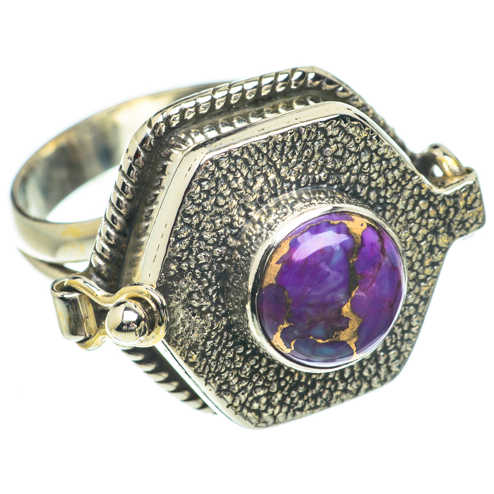 Purple Copper Composite Turquoise Rings handcrafted by Ana Silver Co - RING64396