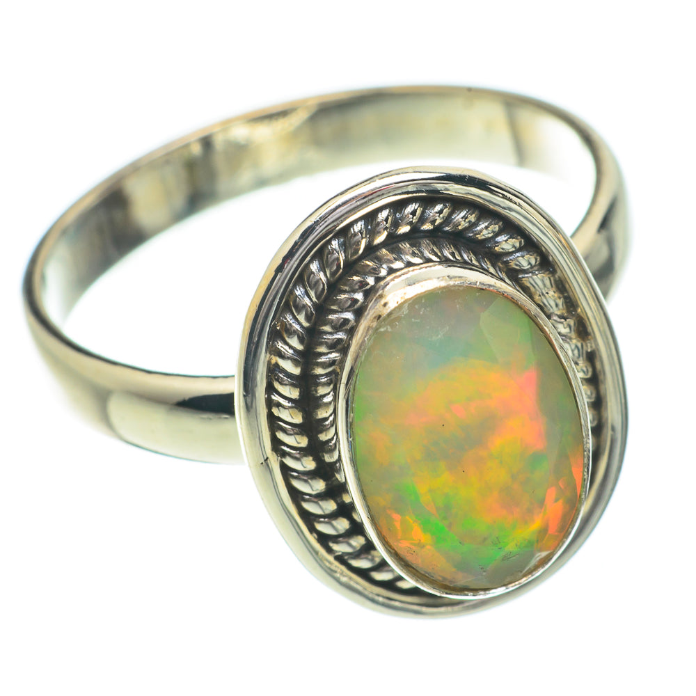 Ethiopian Opal Rings handcrafted by Ana Silver Co - RING64407