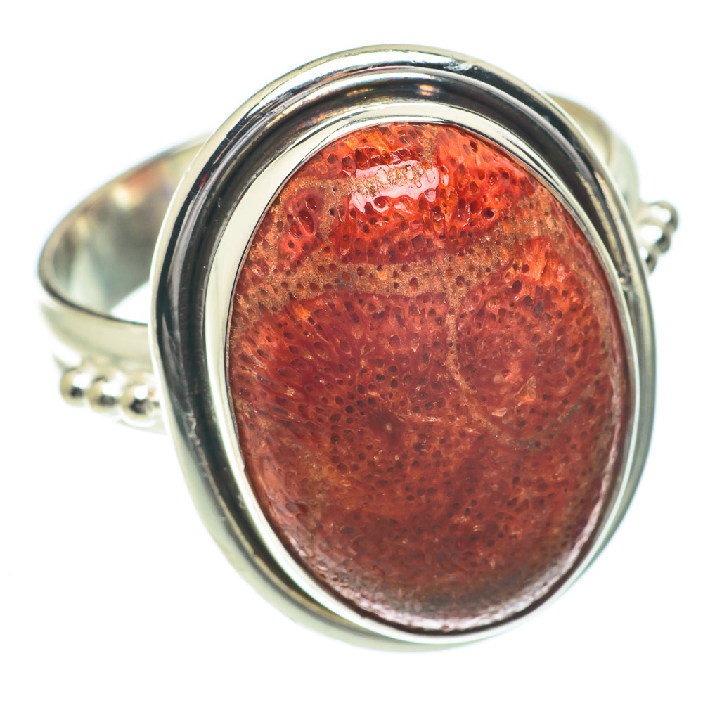 Sponge Coral Rings handcrafted by Ana Silver Co - RING64545 - Photo 2