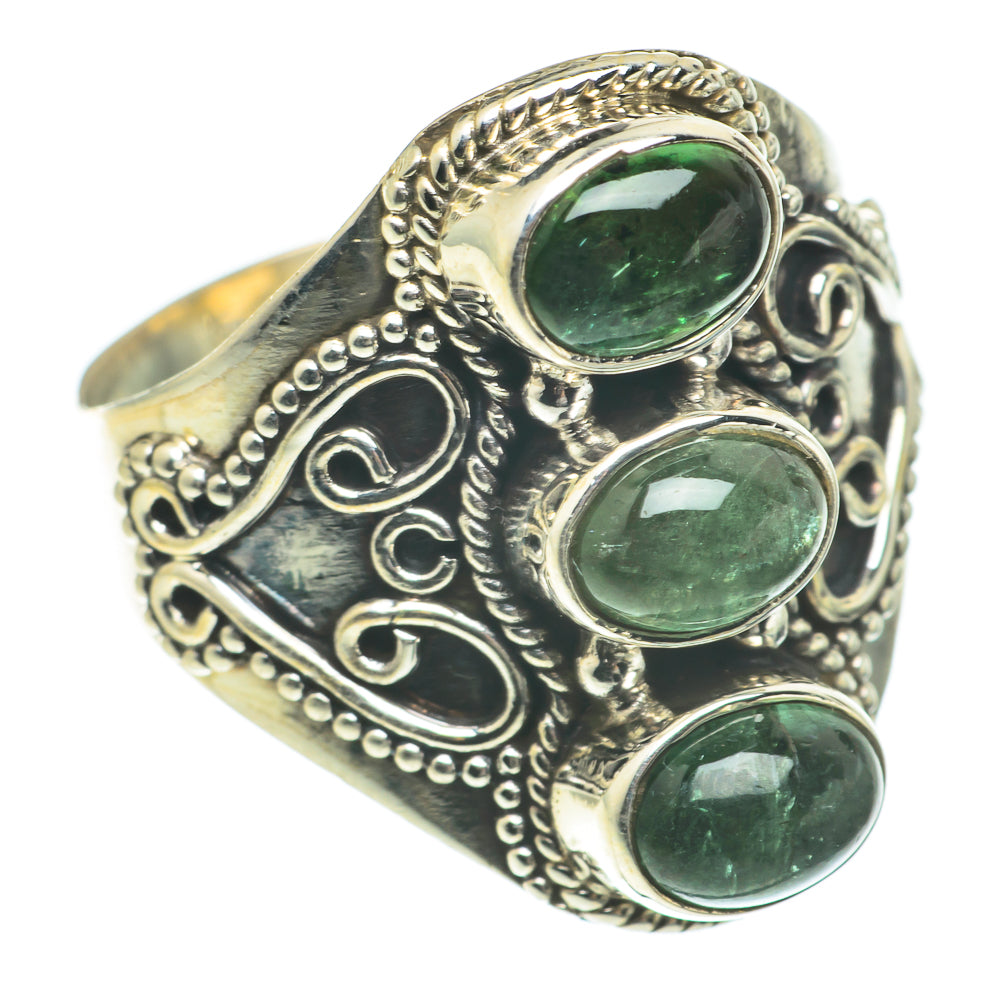 Green Tourmaline Rings handcrafted by Ana Silver Co - RING64788