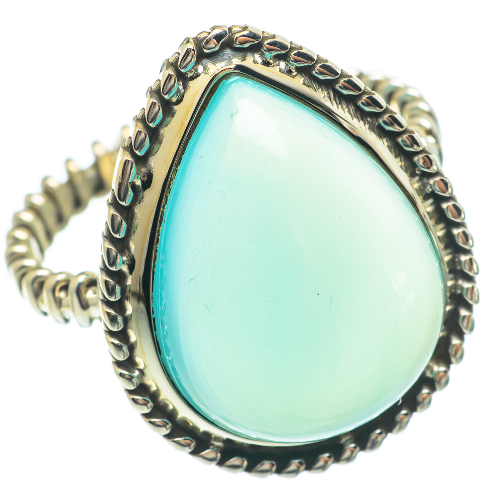 Aqua Chalcedony Rings handcrafted by Ana Silver Co - RING64863