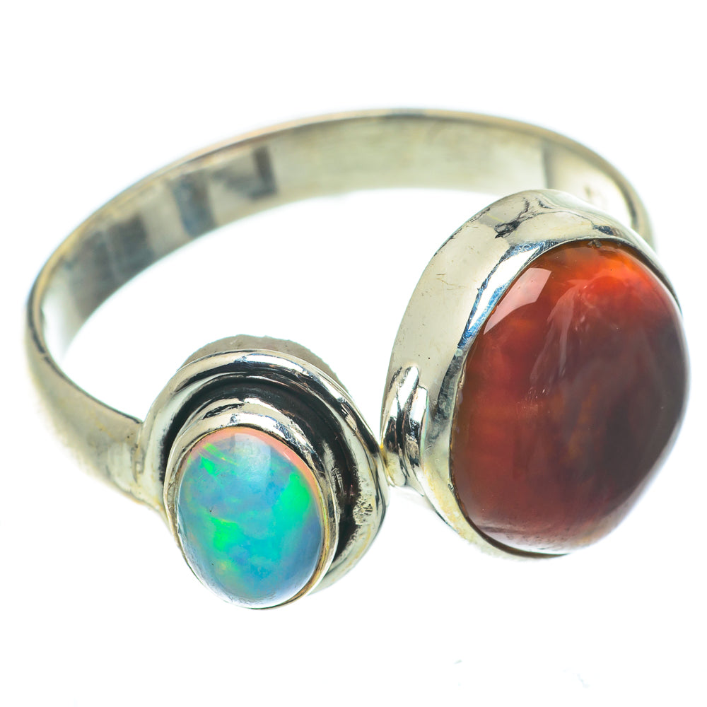 Mexican Fire Agate Rings handcrafted by Ana Silver Co - RING64957