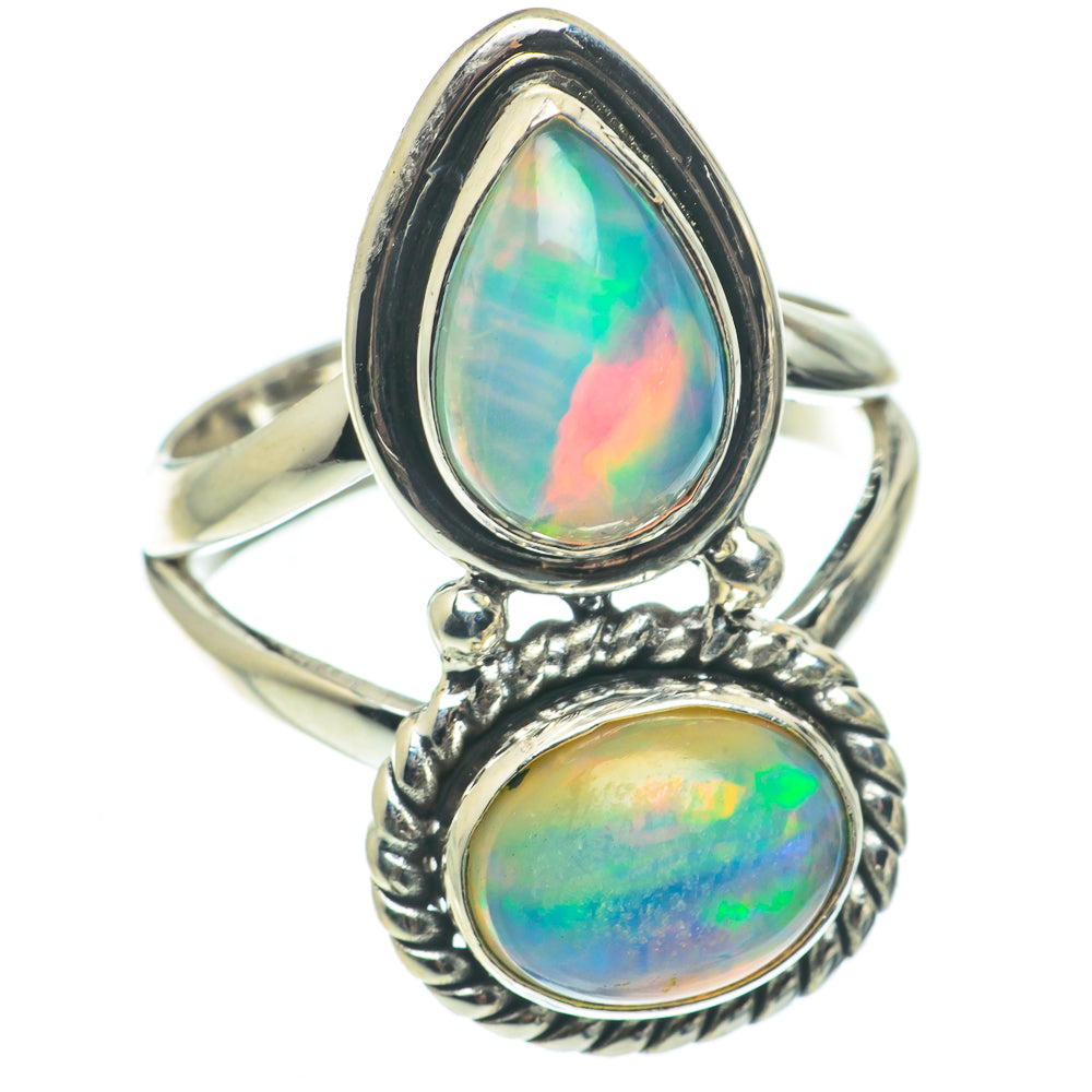 Ethiopian Opal Rings handcrafted by Ana Silver Co - RING65037