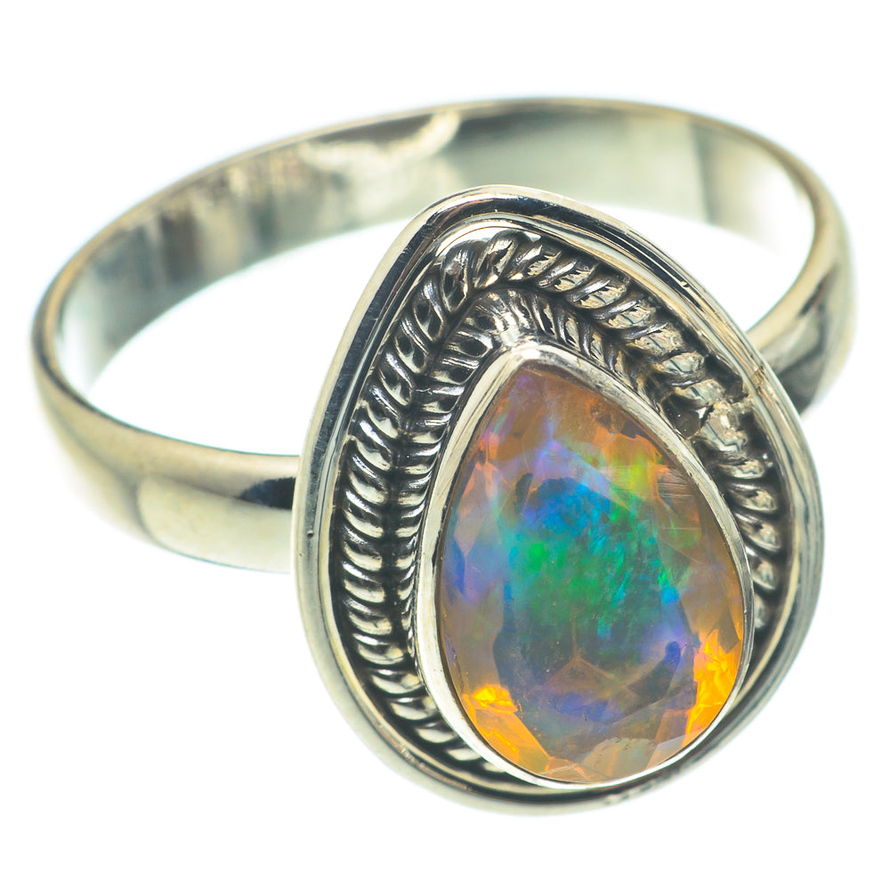 Ethiopian Opal Rings handcrafted by Ana Silver Co - RING65040