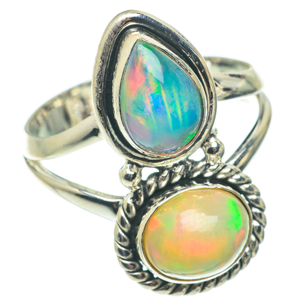 Ethiopian Opal Rings handcrafted by Ana Silver Co - RING65055