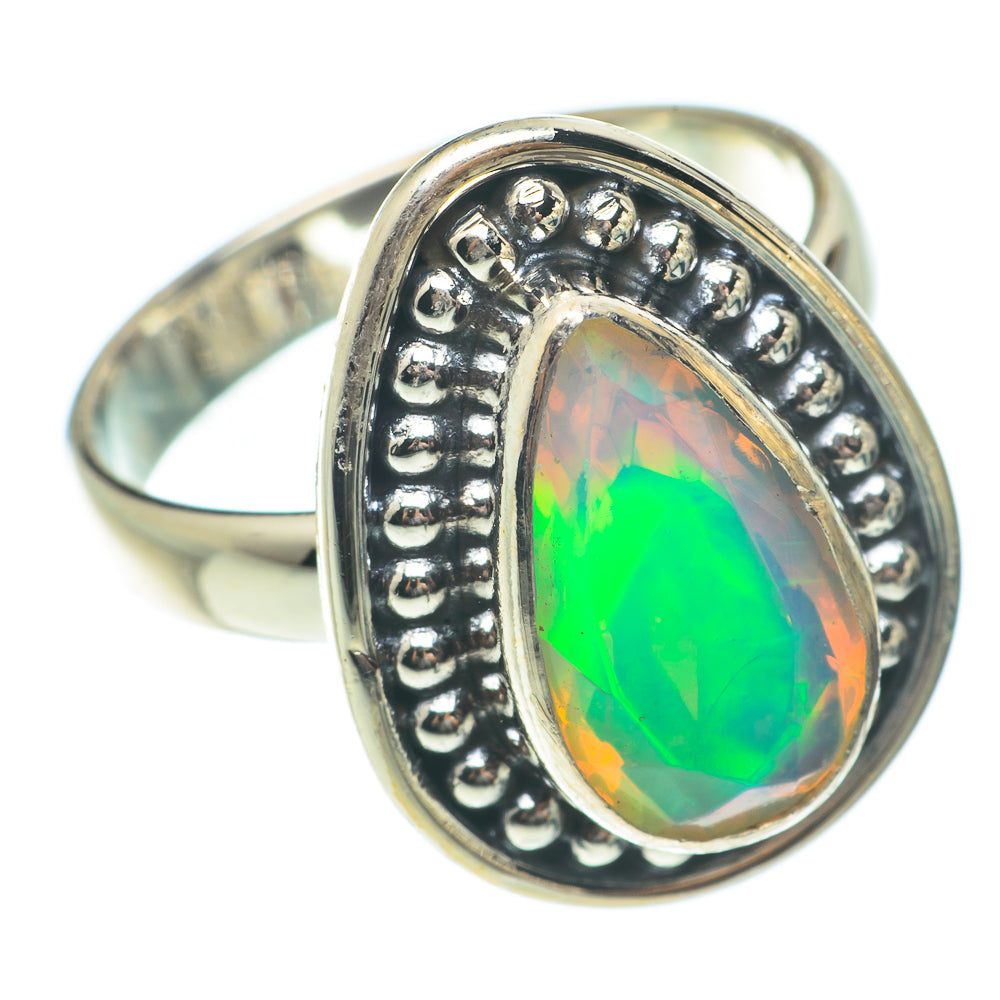 Ethiopian Opal Rings handcrafted by Ana Silver Co - RING65203