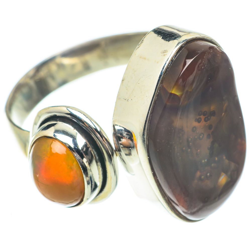Mexican Fire Agate Rings handcrafted by Ana Silver Co - RING65258