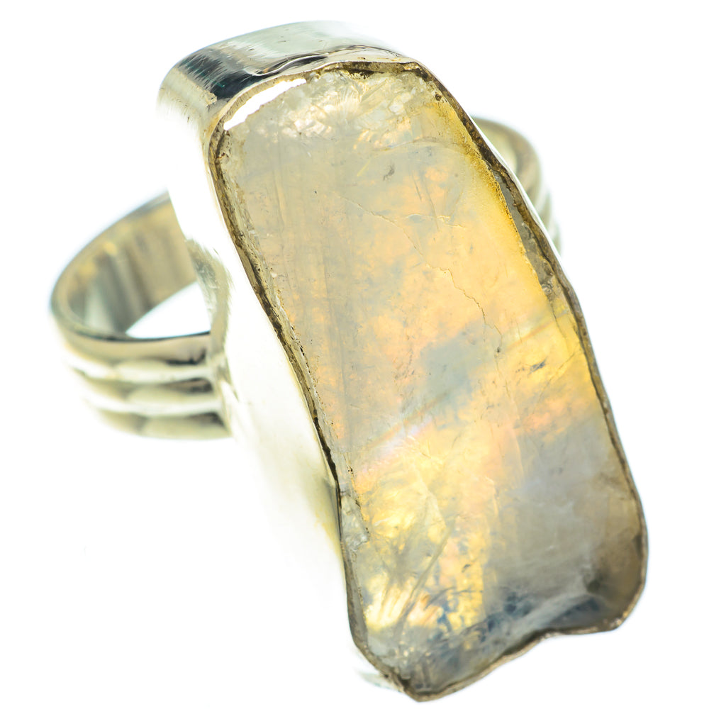 Rainbow Moonstone Rings handcrafted by Ana Silver Co - RING65279