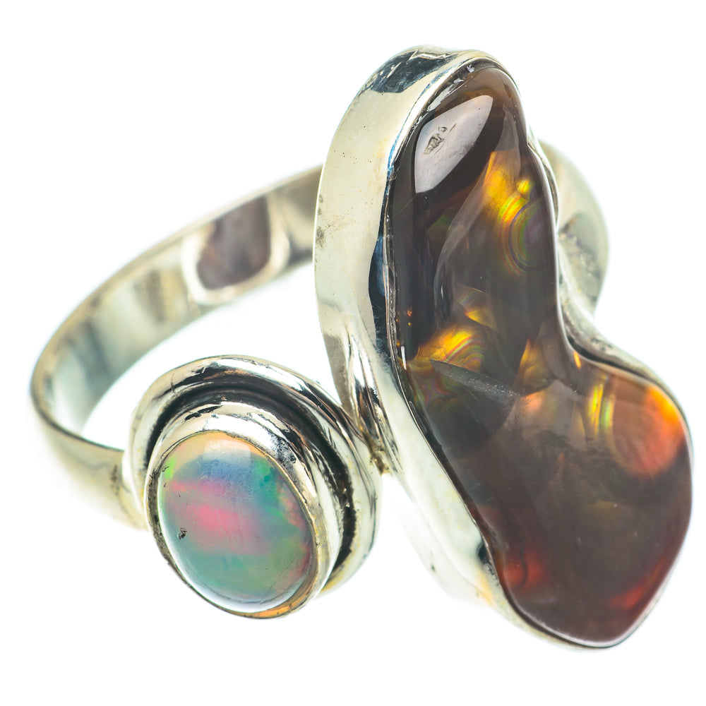 Mexican Fire Agate Rings handcrafted by Ana Silver Co - RING65304