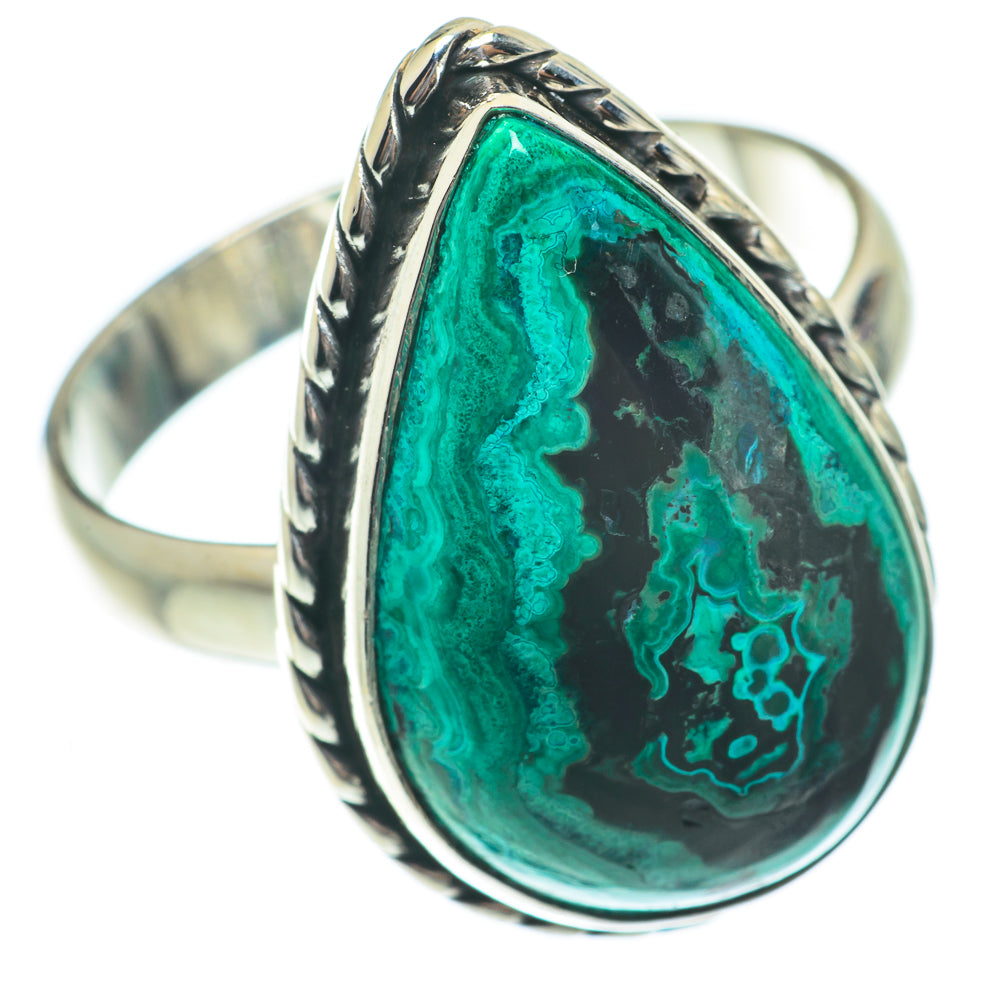 Malachite In Chrysocolla Rings handcrafted by Ana Silver Co - RING65330