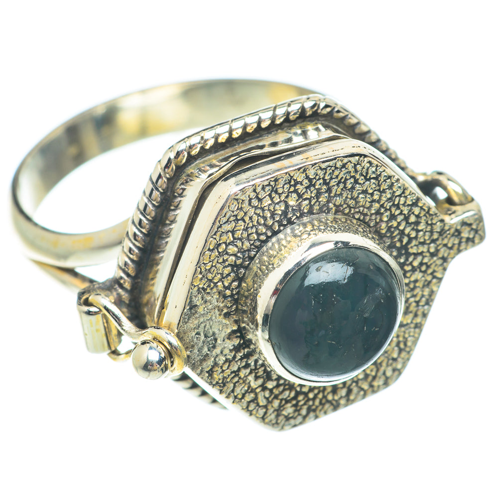 Green Moss Agate Rings handcrafted by Ana Silver Co - RING65598