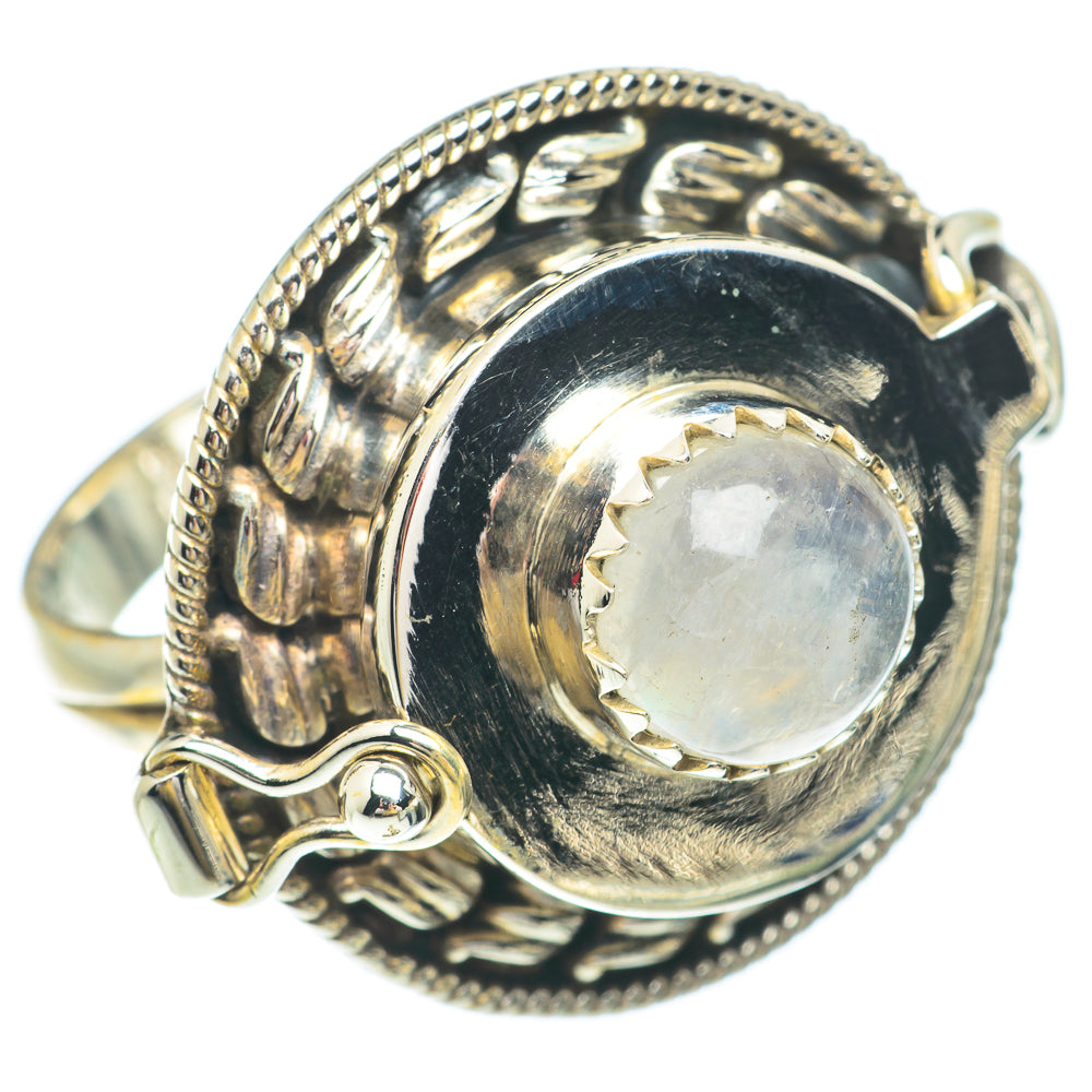 Rainbow Moonstone Rings handcrafted by Ana Silver Co - RING65666