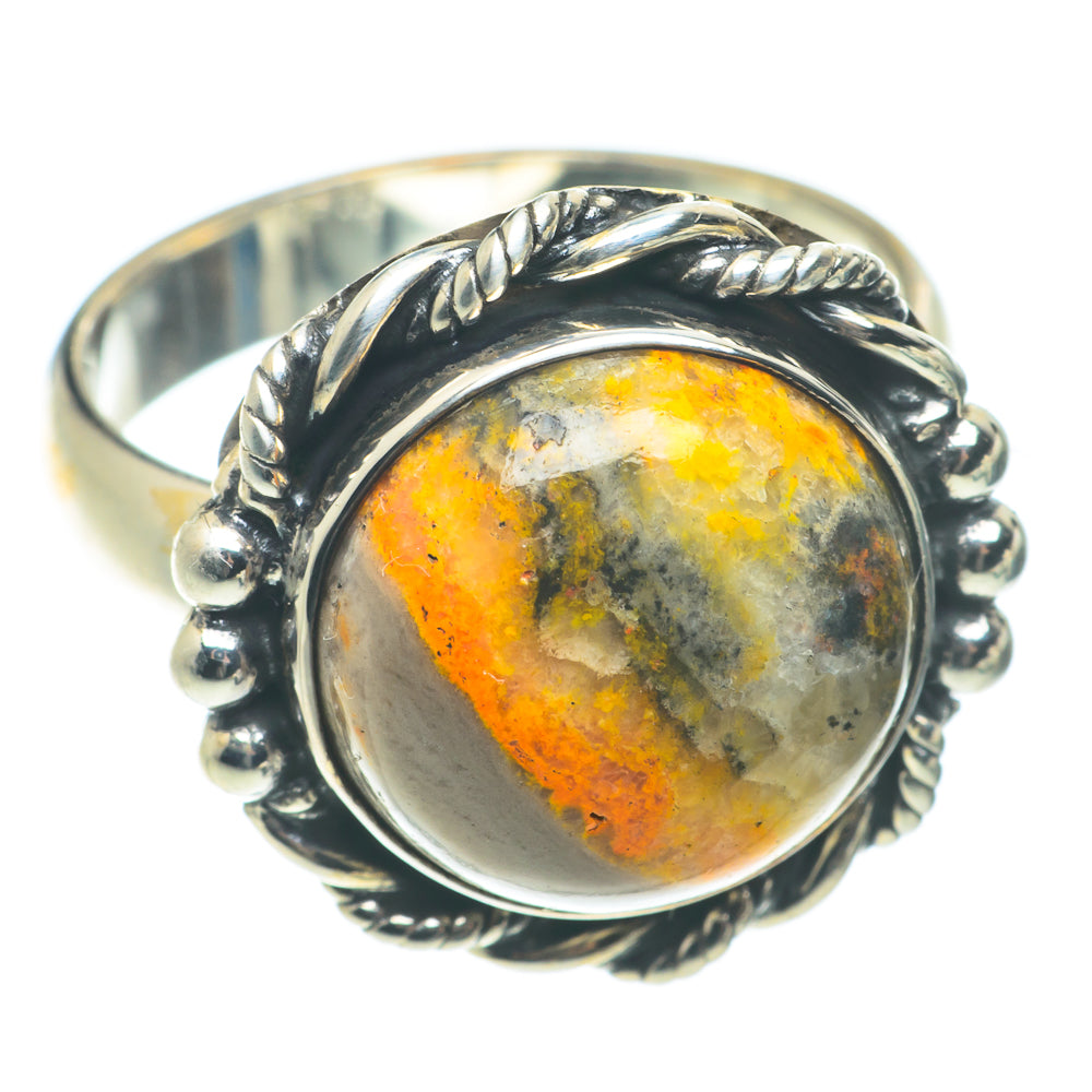 Bumble Bee Jasper Rings handcrafted by Ana Silver Co - RING65702