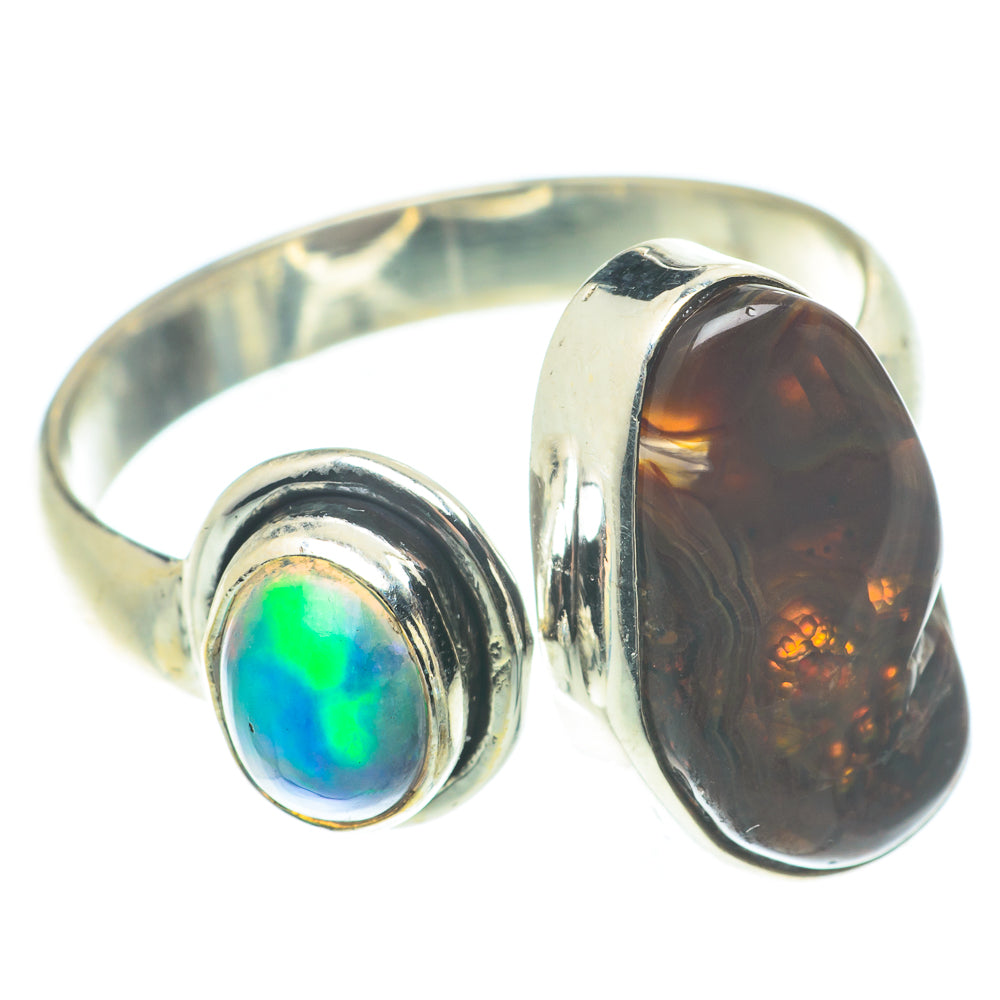 Mexican Fire Agate Rings handcrafted by Ana Silver Co - RING65853