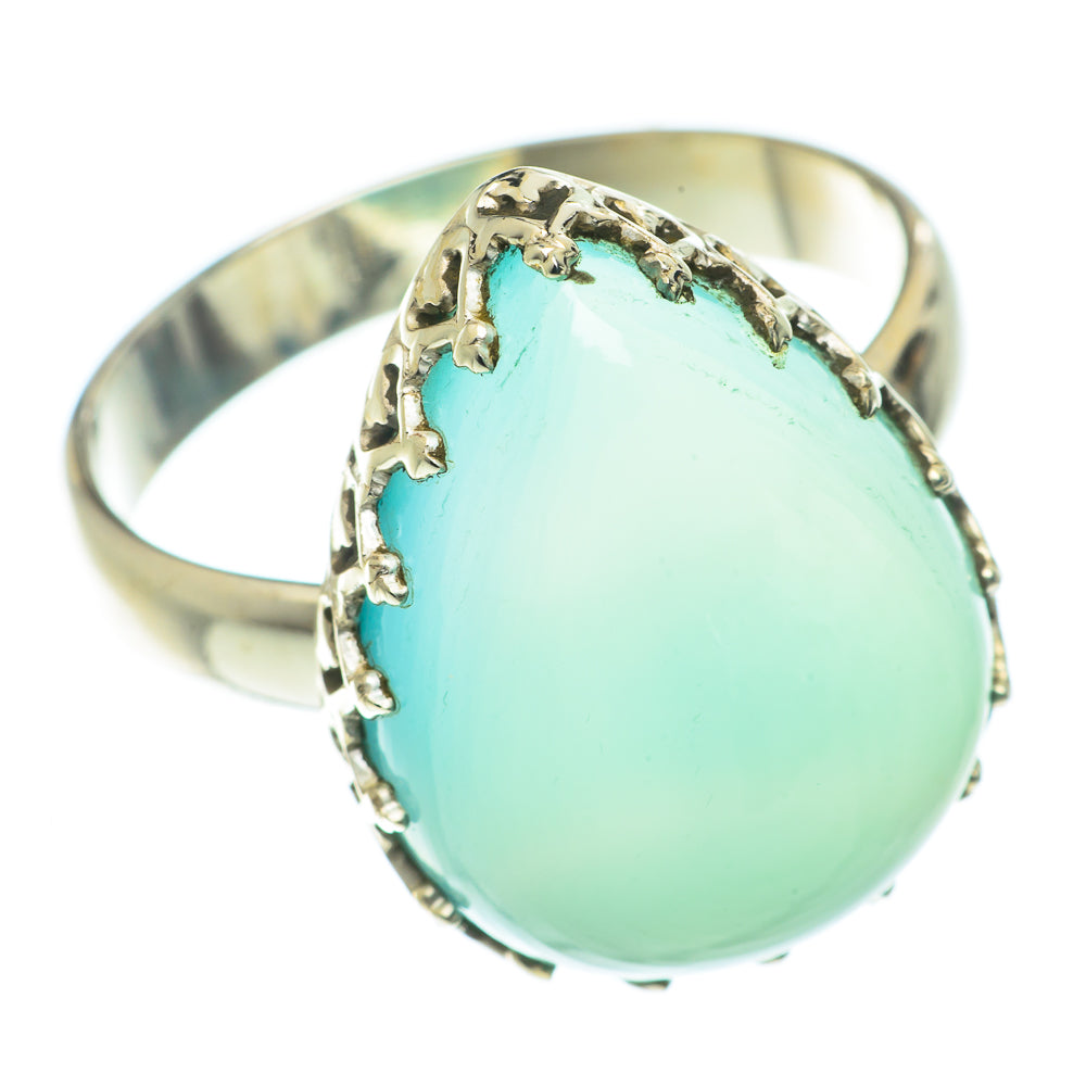 Aqua Chalcedony Rings handcrafted by Ana Silver Co - RING65956