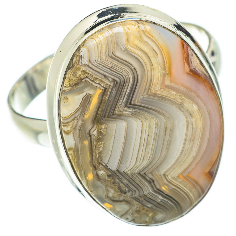 Laguna Lace Agate Rings handcrafted by Ana Silver Co - RING65962