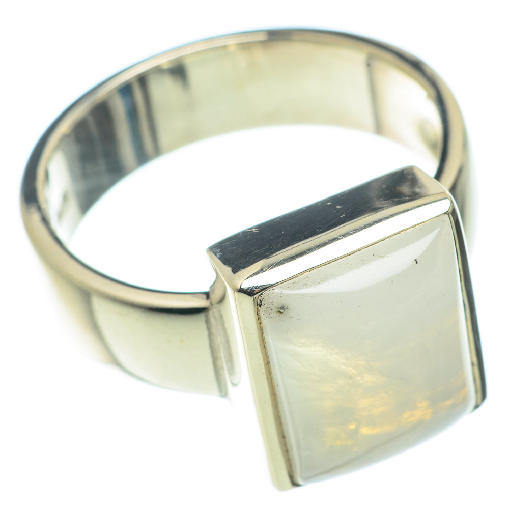 Rainbow Moonstone Rings handcrafted by Ana Silver Co - RING65979