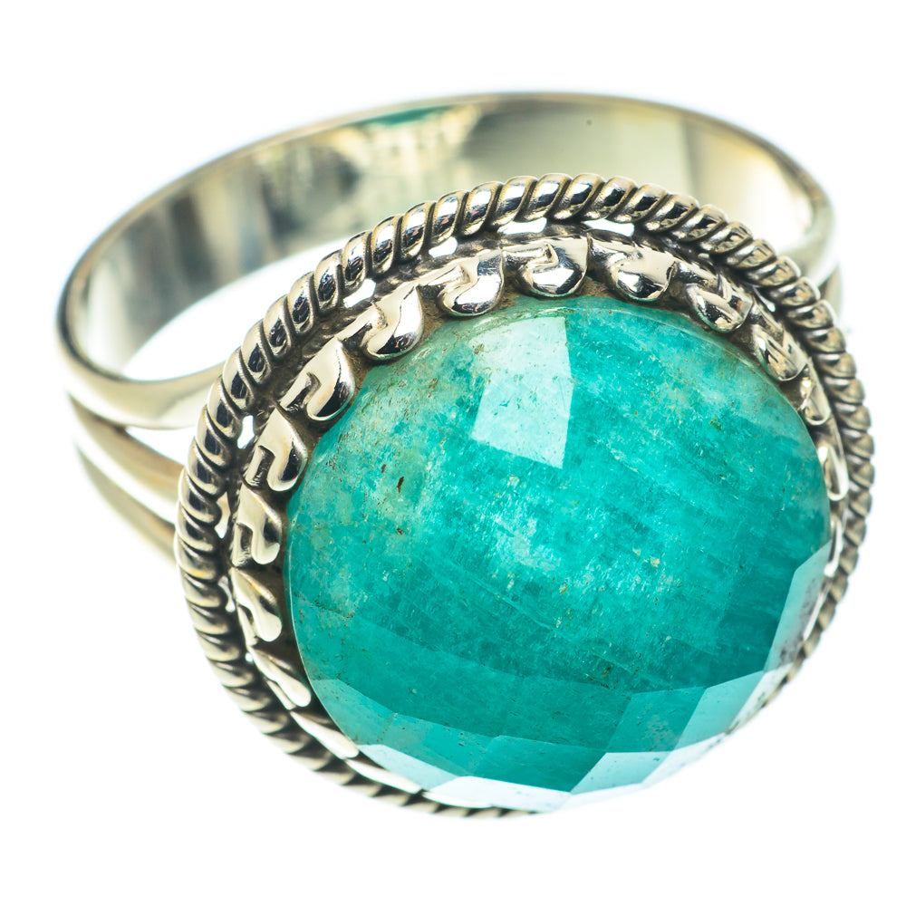 Peruvian Amazonite Rings handcrafted by Ana Silver Co - RING66044