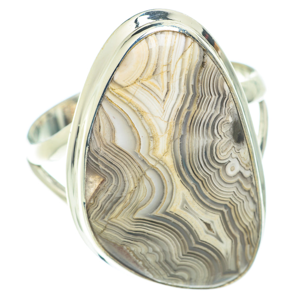 Laguna Lace Agate Rings handcrafted by Ana Silver Co - RING66271