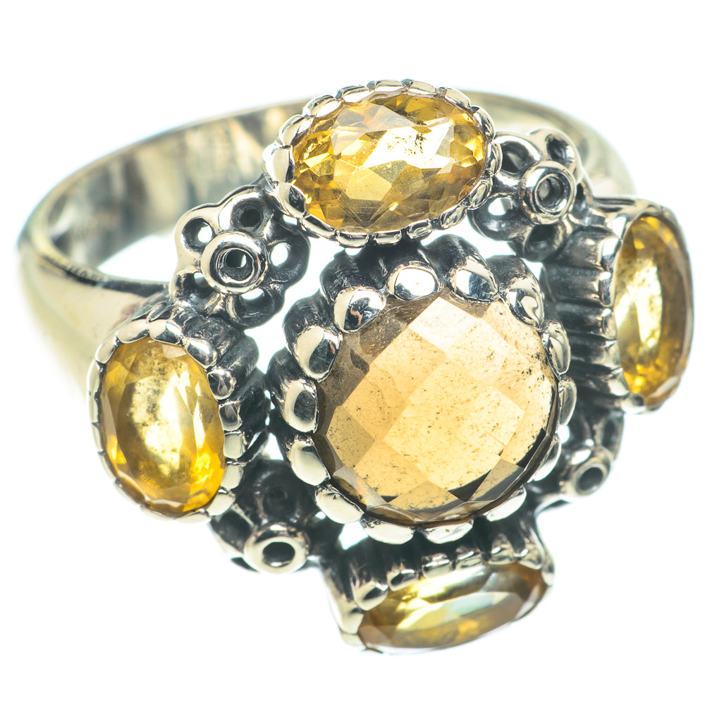 Smoky Quartz, Citrine Rings handcrafted by Ana Silver Co - RING66288