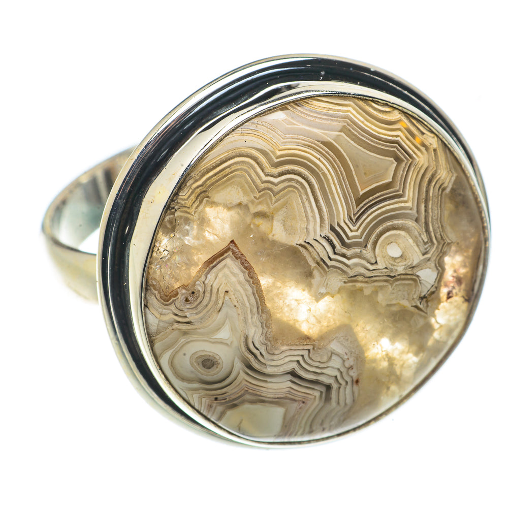 Laguna Lace Agate Rings handcrafted by Ana Silver Co - RING66722