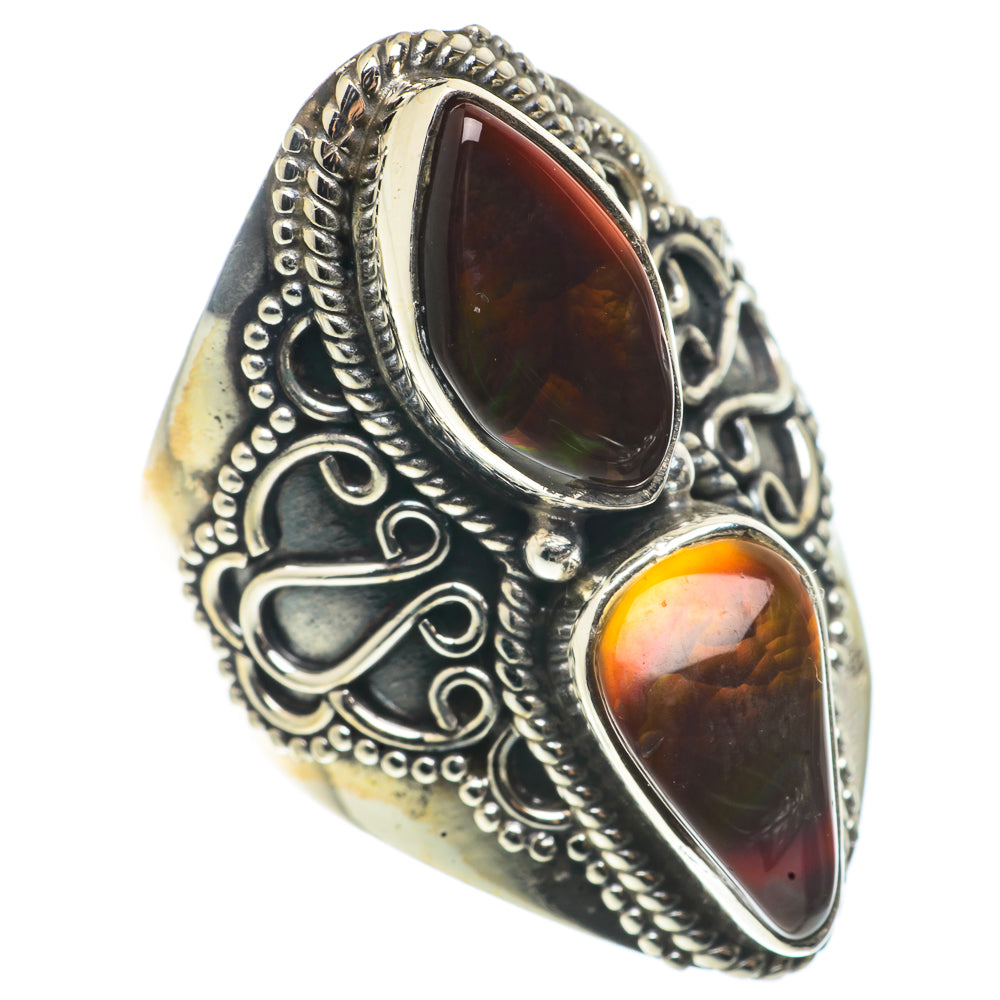 Mexican Fire Agate Rings handcrafted by Ana Silver Co - RING66782